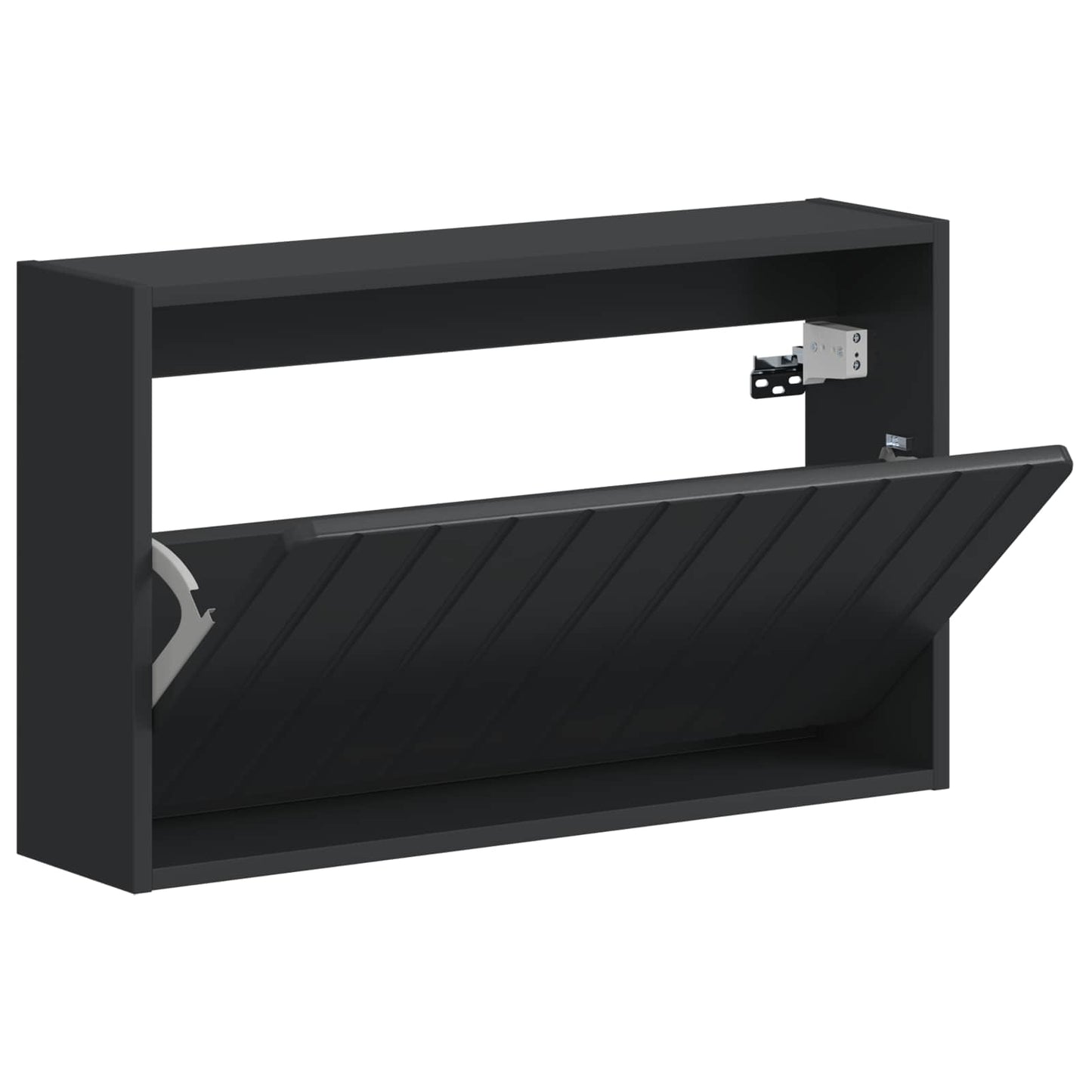 vidaXL Τοίχου Ντουλάπα Παπουτσιών ZWOLLE 71 x 17 x 43 εκ Μαύρο