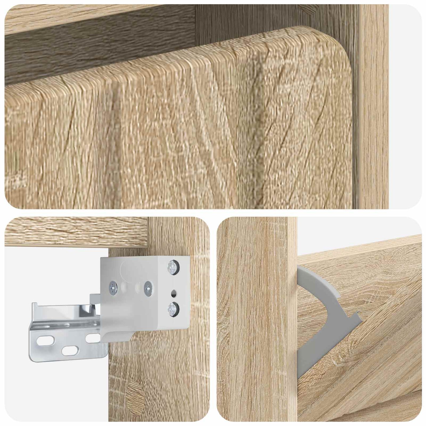 vidaXL Τοίχου Ντουλάπα Παπουτσιών ZWOLLE 71 x 17 x 43 εκ Sonoma Δρυς