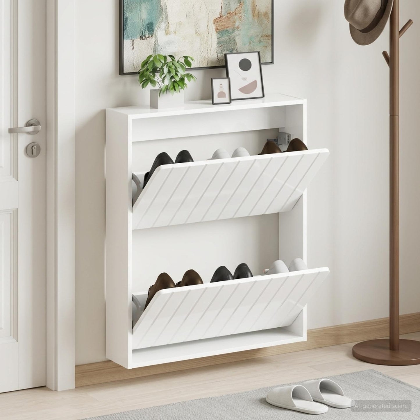 vidaXL Τοίχου Ντουλάπα Παπουτσιών ZWOLLE 71 x 17 x 86 εκ.