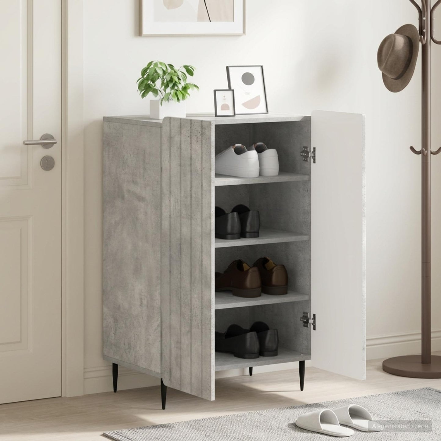 vidaXL Ντουλάπα Παπουτσιών ZWOLLE 59,5 x 39,5 x 91,5 εκ.