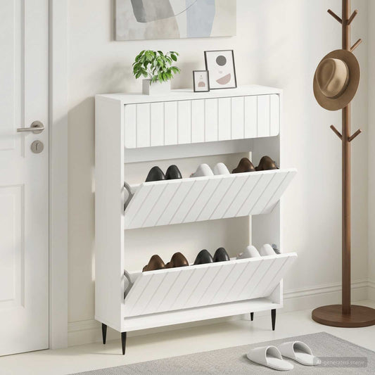 vidaXL Ντουλάπα Παπουτσιών ZWOLLE 78 x 24 x 103 εκ. Επεξεργασμένο Ξύλο