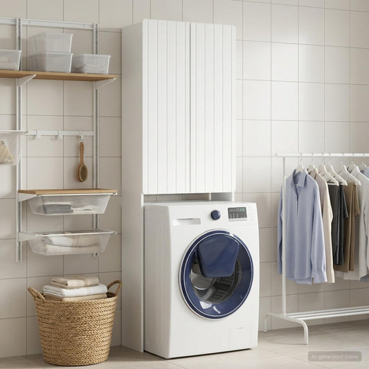 vidaXL Ντουλάπα τουαλέτας ZWOLLE Λευκό 66 x 25,5 x 190 εκ.