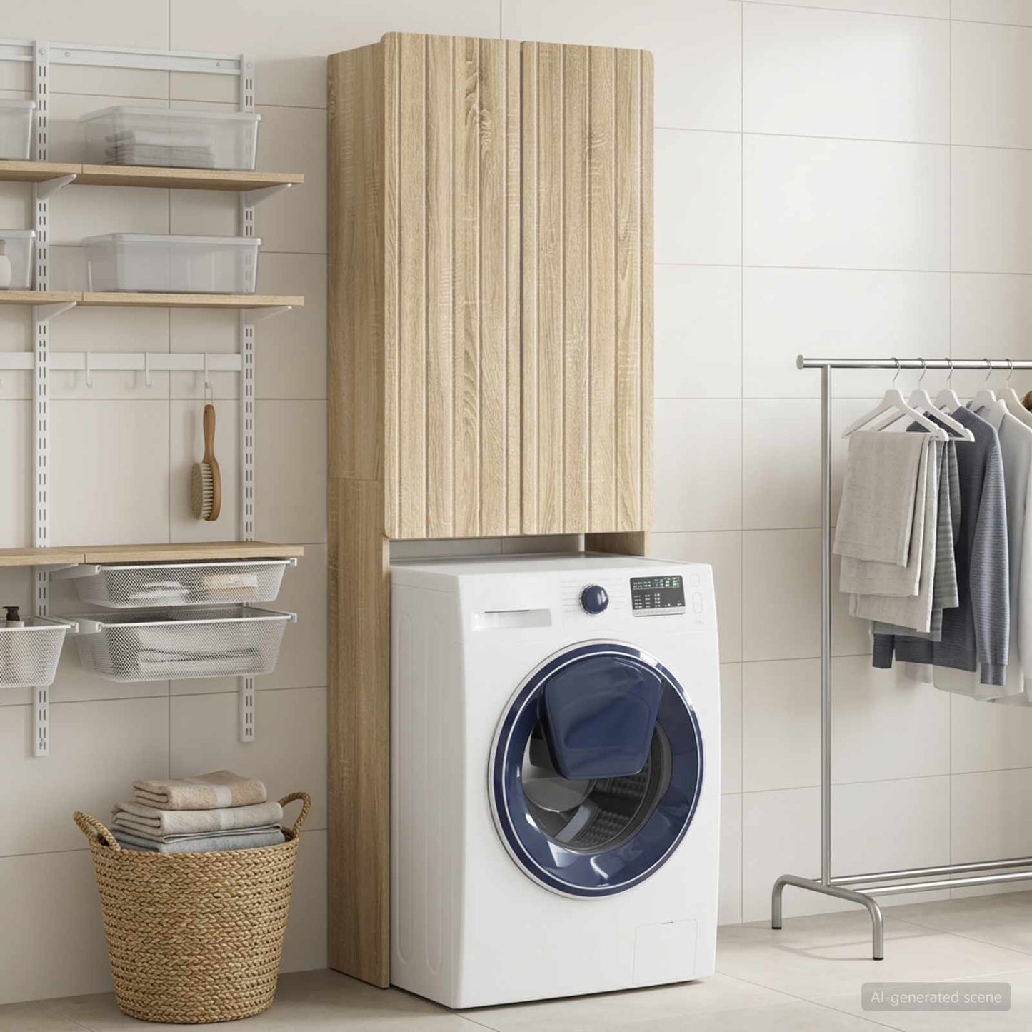 vidaXL Ντουλάπα τουαλέτας ZWOLLE Sonoma Δρυς 66 x 25,5 x 190 εκ.