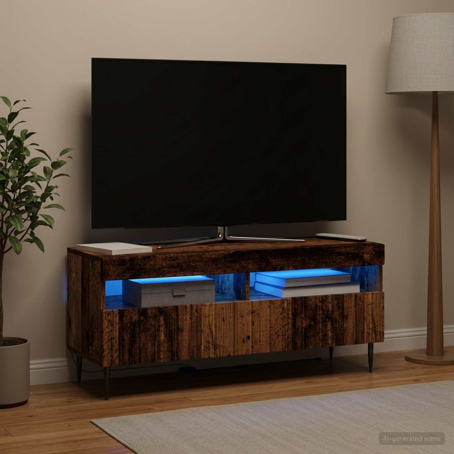 vidaXL Ντουλάπα LED Τηλεόρασης ZWOLLE 100 x 35 x 43 εκ.