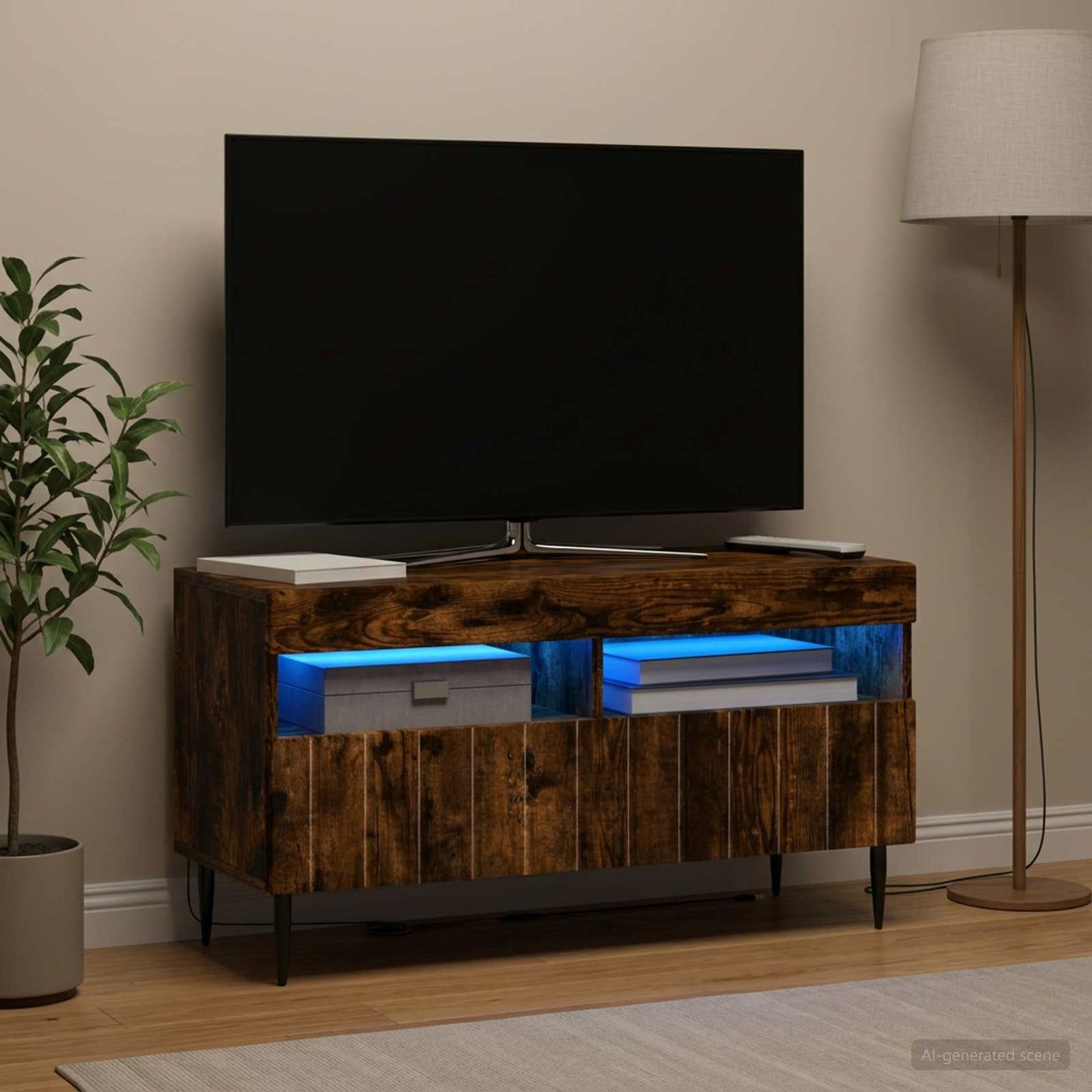 vidaXL Ντουλάπα LED Τηλεόρασης ZWOLLE 81 x 35 x 43 εκ.