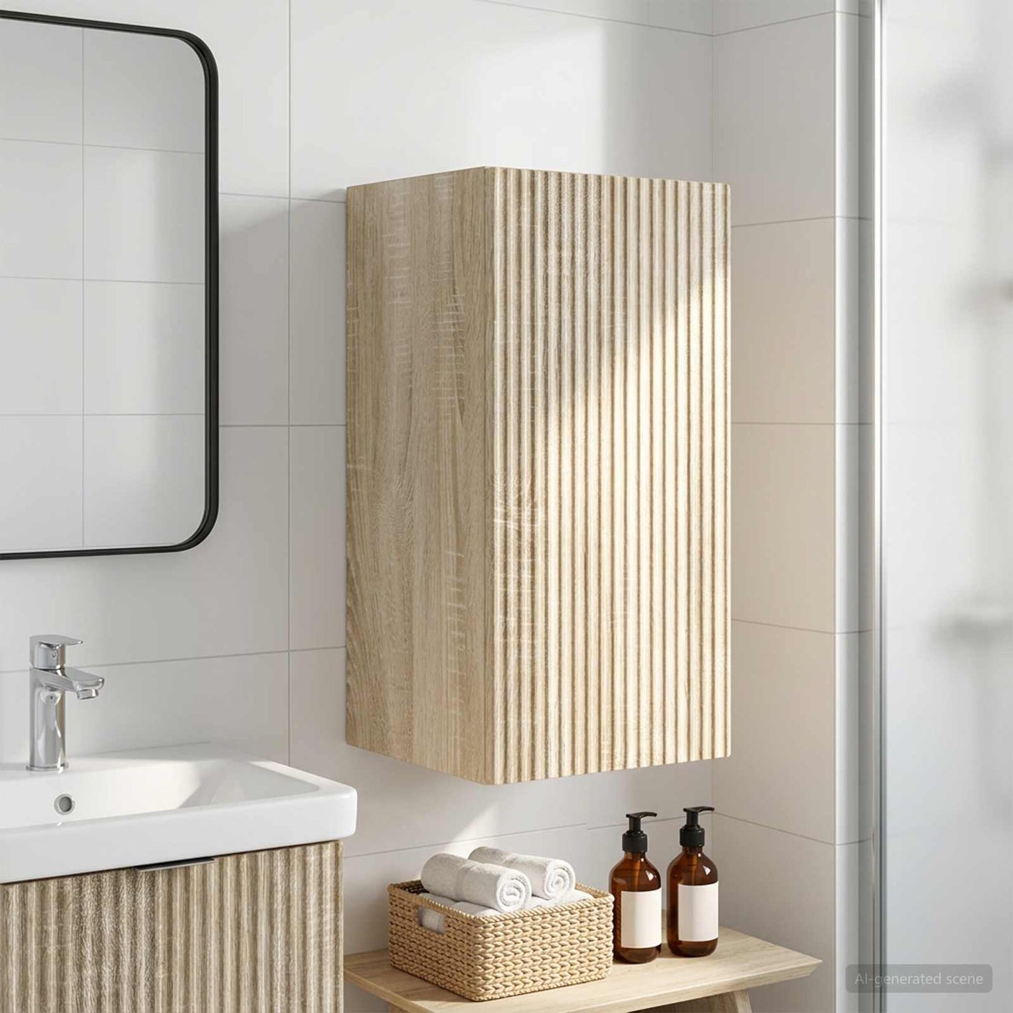 vidaXL Ντουλάπα τοίχου μπάνιου ARNHEM Sonoma Δρυς 30 x 31 x 59 εκ.