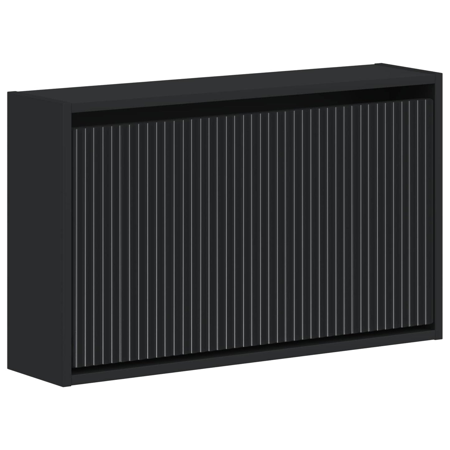vidaXL Τοίχου Ντουλάπα Παπουτσιών ARNHEM 71 x 17 x 43 εκ Μαύρο