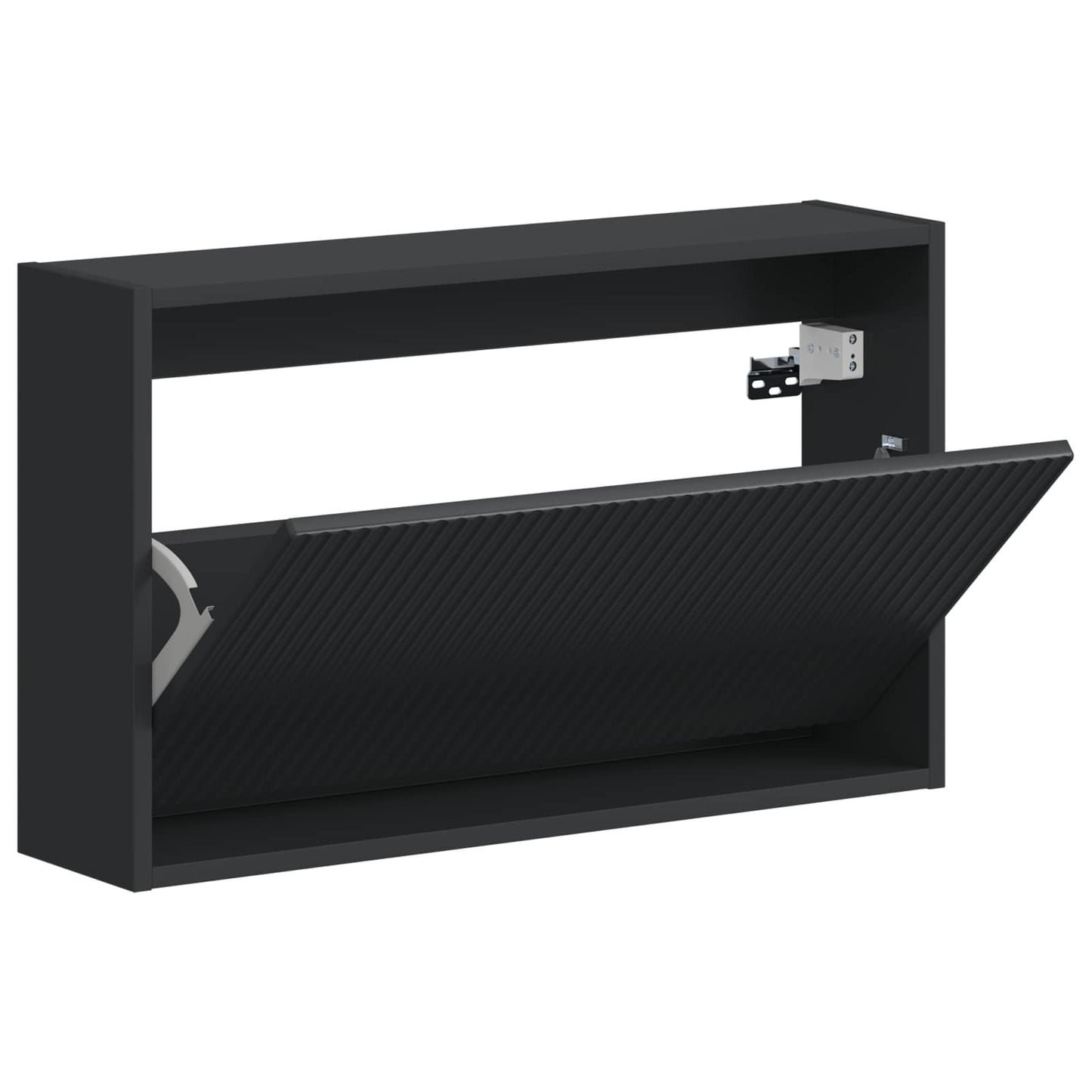 vidaXL Τοίχου Ντουλάπα Παπουτσιών ARNHEM 71 x 17 x 43 εκ Μαύρο