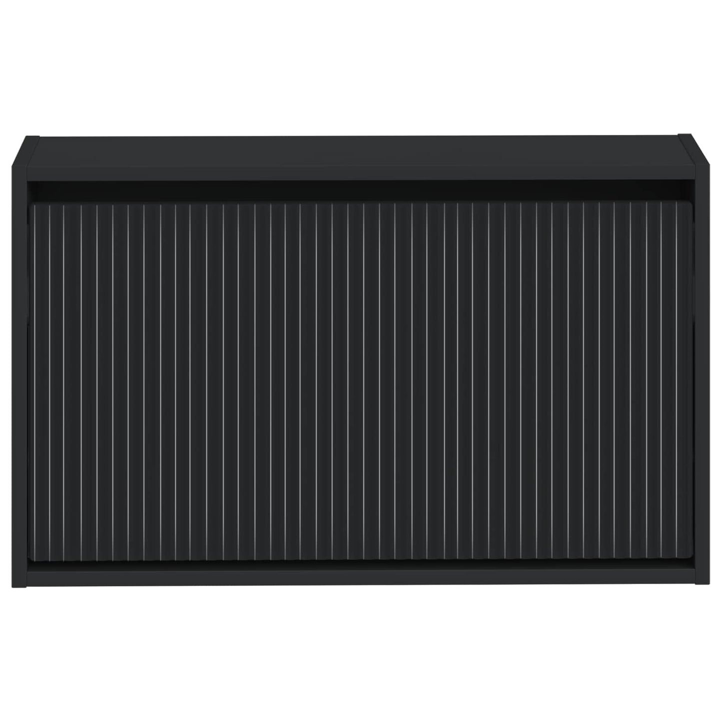 vidaXL Τοίχου Ντουλάπα Παπουτσιών ARNHEM 71 x 17 x 43 εκ Μαύρο