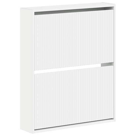 vidaXL Τοίχου Ντουλάπα Παπουτσιών ARNHEM 71 x 17 x 86 εκ. Λευκό