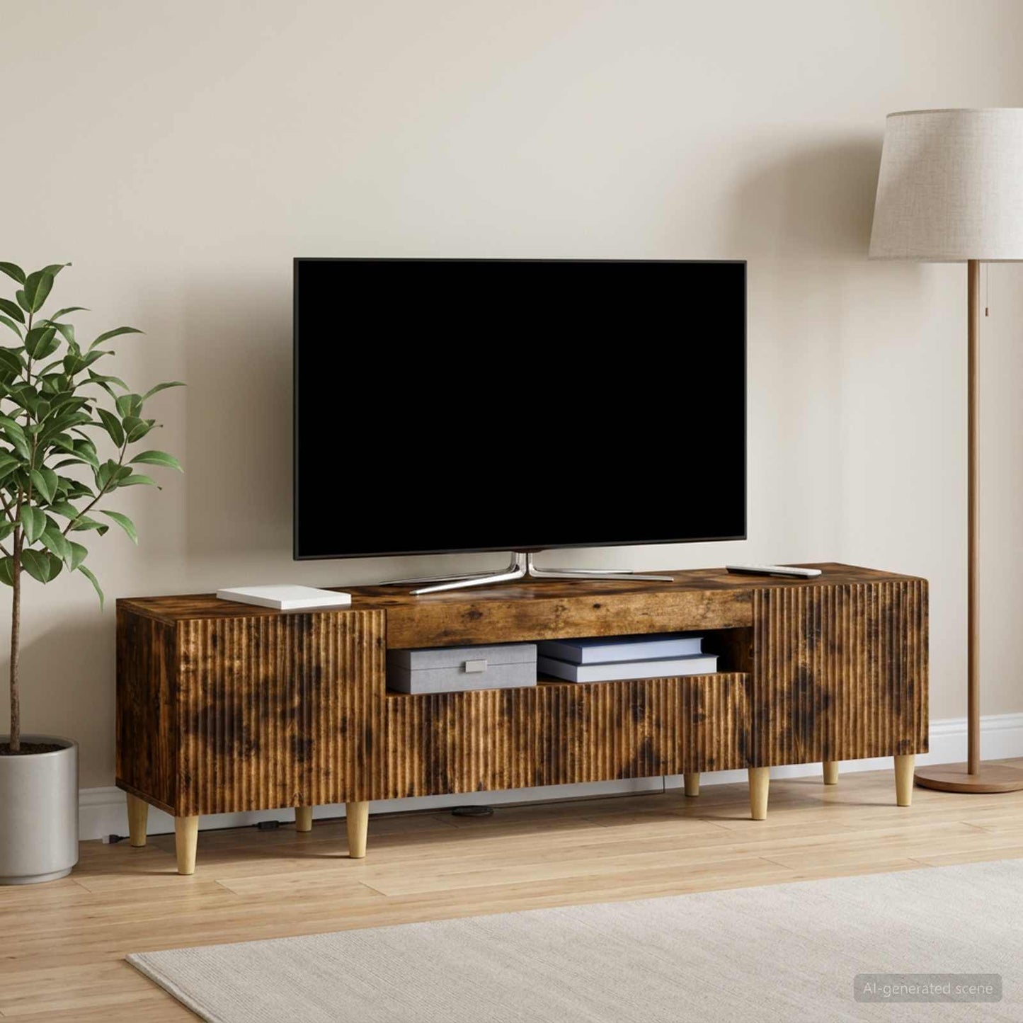 vidaXL Ντουλάπα LED Τηλεόρασης ARNHEM 153 x 35 x 43 εκ