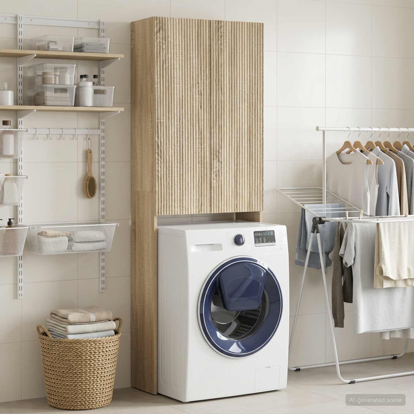 vidaXL Ντουλάπα τουαλέτας ARNHEM Sonoma Δρυς 66 x 25,5 x 190 εκ.