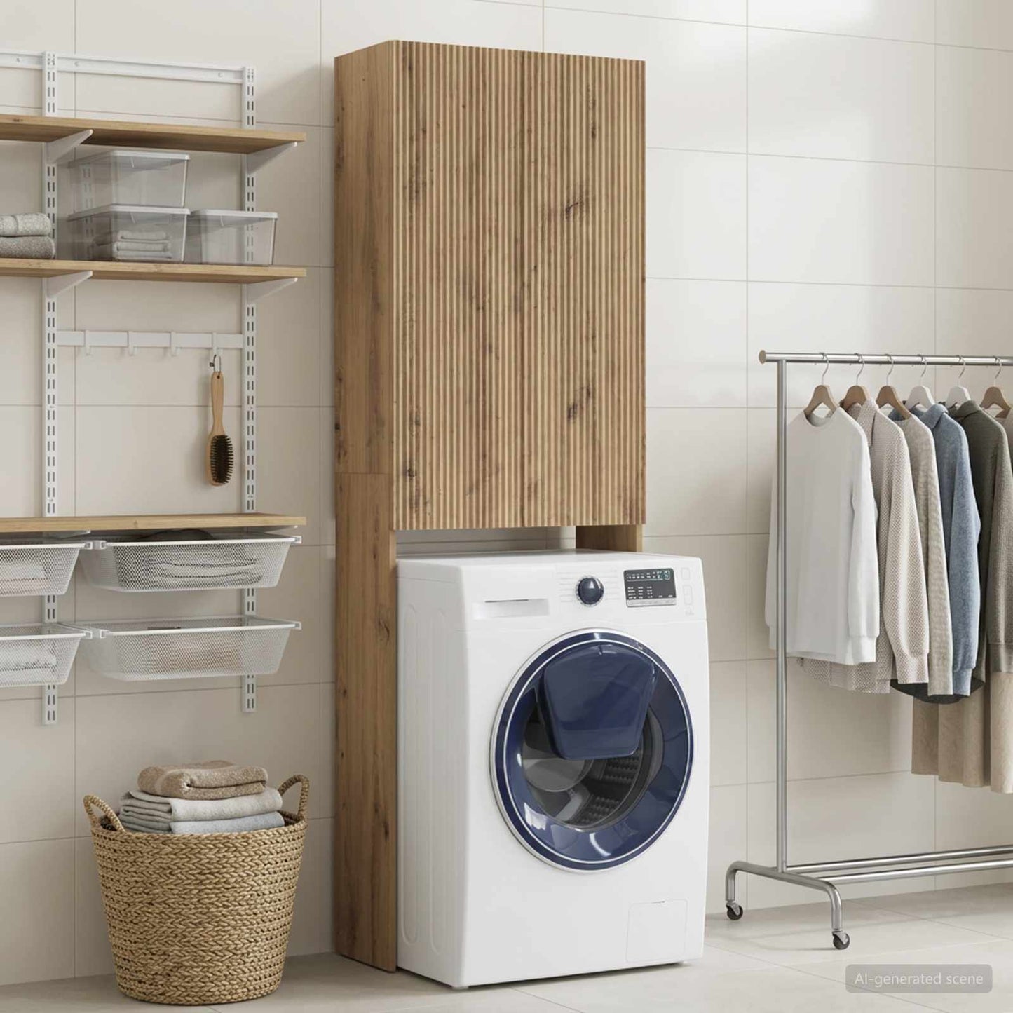 vidaXL Ντουλάπα τουαλέτας ARNHEM Artisan Δρυς 66 x 25,5 x 190 εκ.