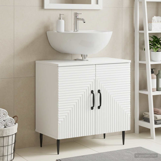 vidaXL Ντουλάπα Νιπτήρα Mπάνιου HAARLEM Λευκό 59,5 x 31,5 x 59 εκ.