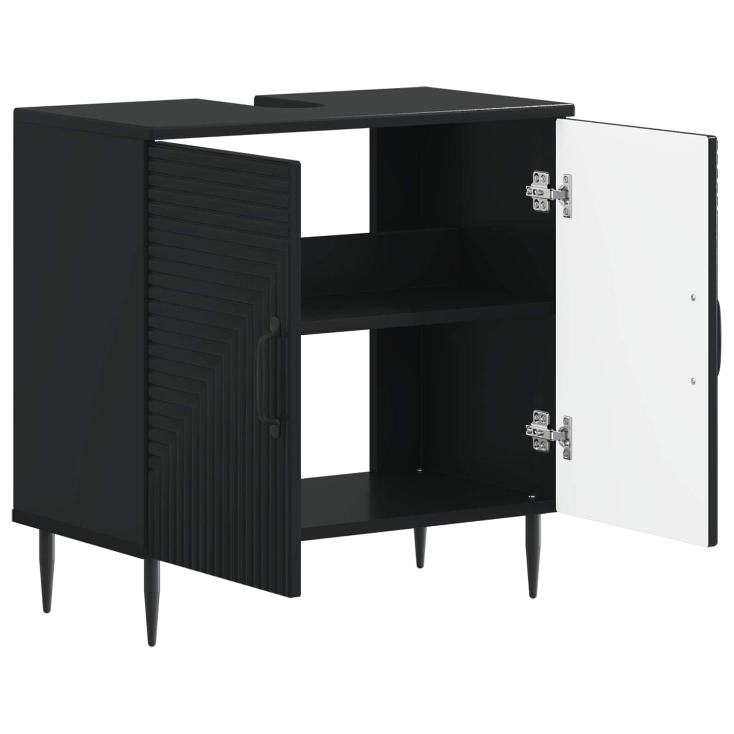 vidaXL Ντουλάπα Νιπτήρα Mπάνιου HAARLEM Μαύρο 59,5 x 31,5 x 59 εκ.
