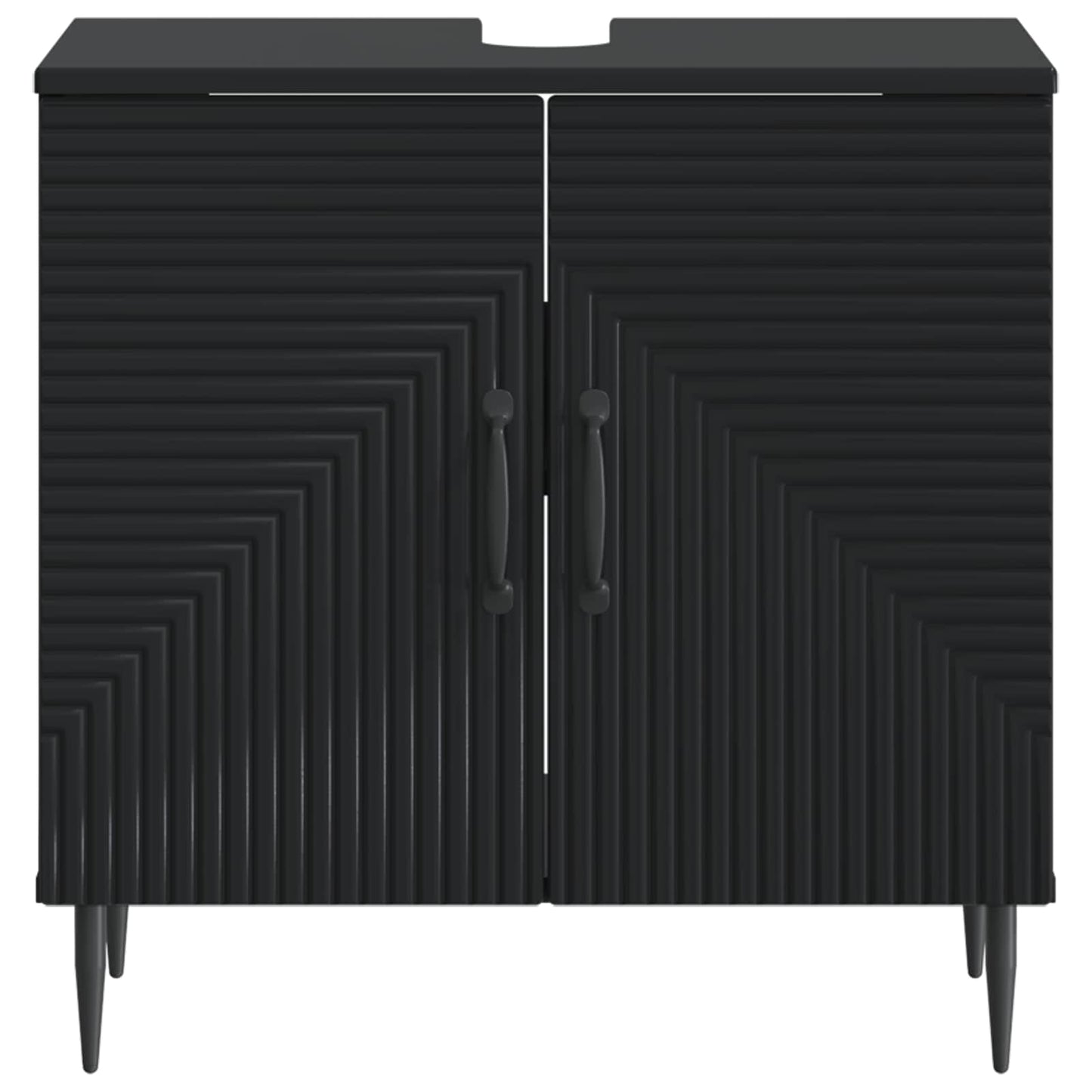 vidaXL Ντουλάπα Νιπτήρα Mπάνιου HAARLEM Μαύρο 59,5 x 31,5 x 59 εκ.
