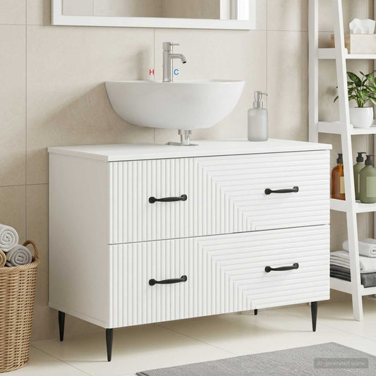 vidaXL Ντουλάπα Νιπτήρα Mπάνιου HAARLEM Λευκό 82 x 41 x 58,5 εκ