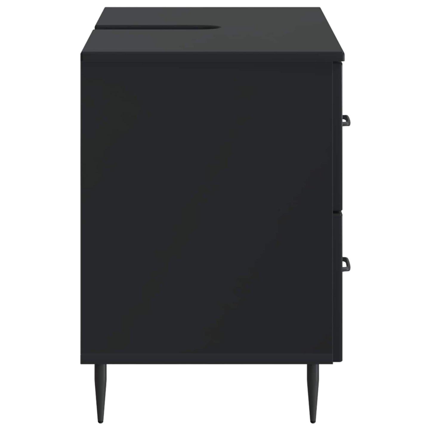 vidaXL Ντουλάπα Νιπτήρα Mπάνιου HAARLEM Μαύρο 82 x 41 x 58,5 εκ