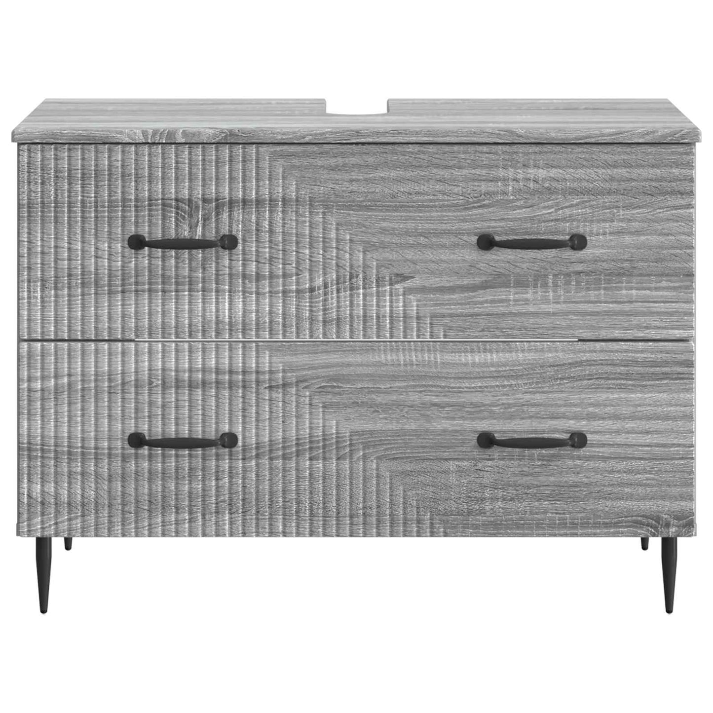 vidaXL Ντουλάπα Νιπτήρα Mπάνιου HAARLEM Γκρι Sonoma 82 x 41 x 58,5 εκ