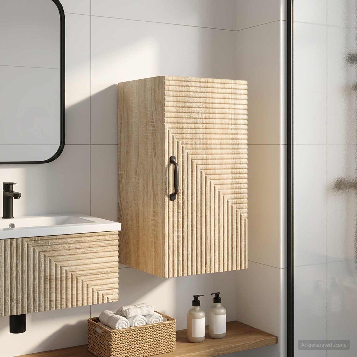 vidaXL Ντουλάπα τοίχου μπάνιου HAARLEM Sonoma Δρυς 30 x 31 x 59 εκ.