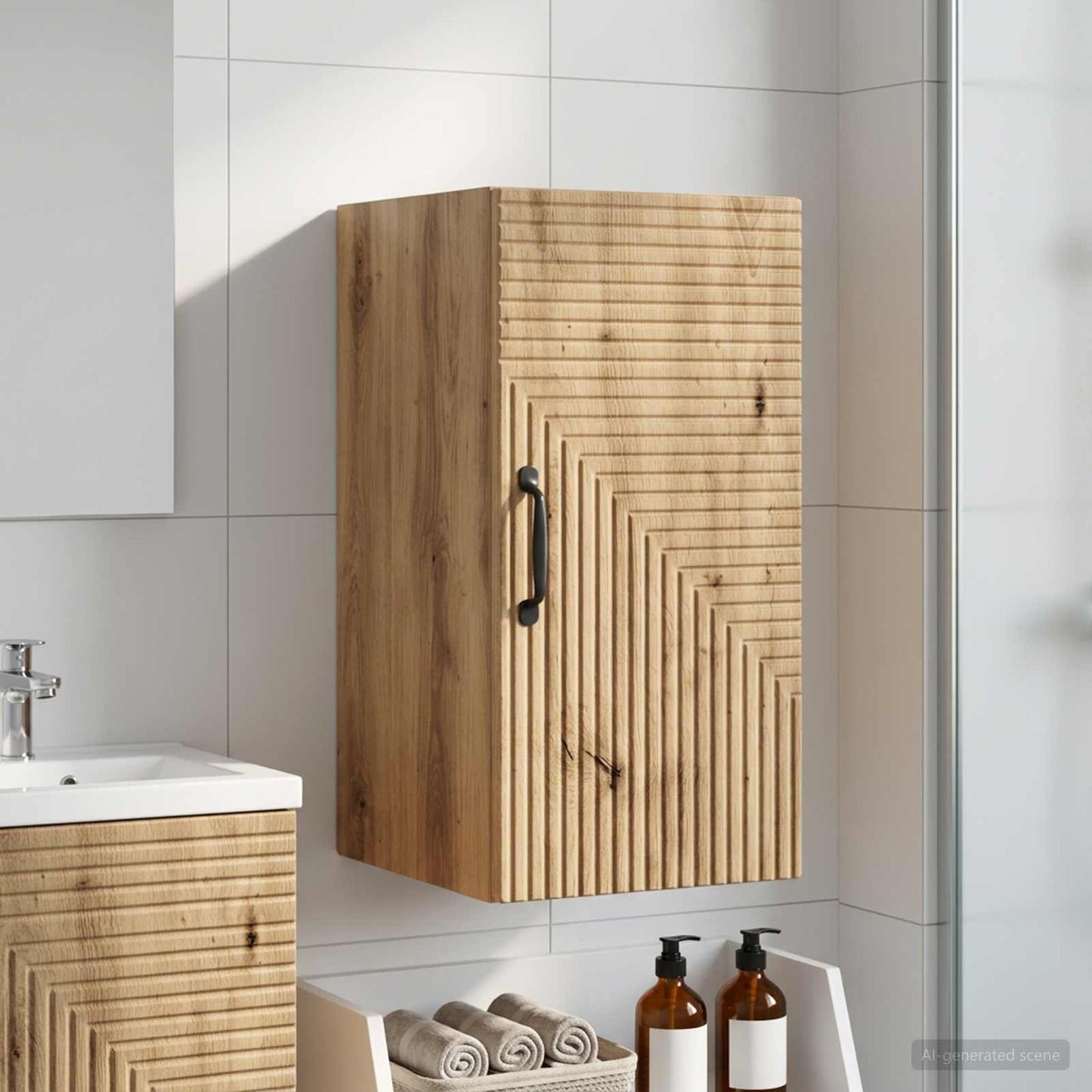 vidaXL Ντουλάπα τοίχου μπάνιου HAARLEM Artisan Δρυς 30 x 31 x 59 εκ.