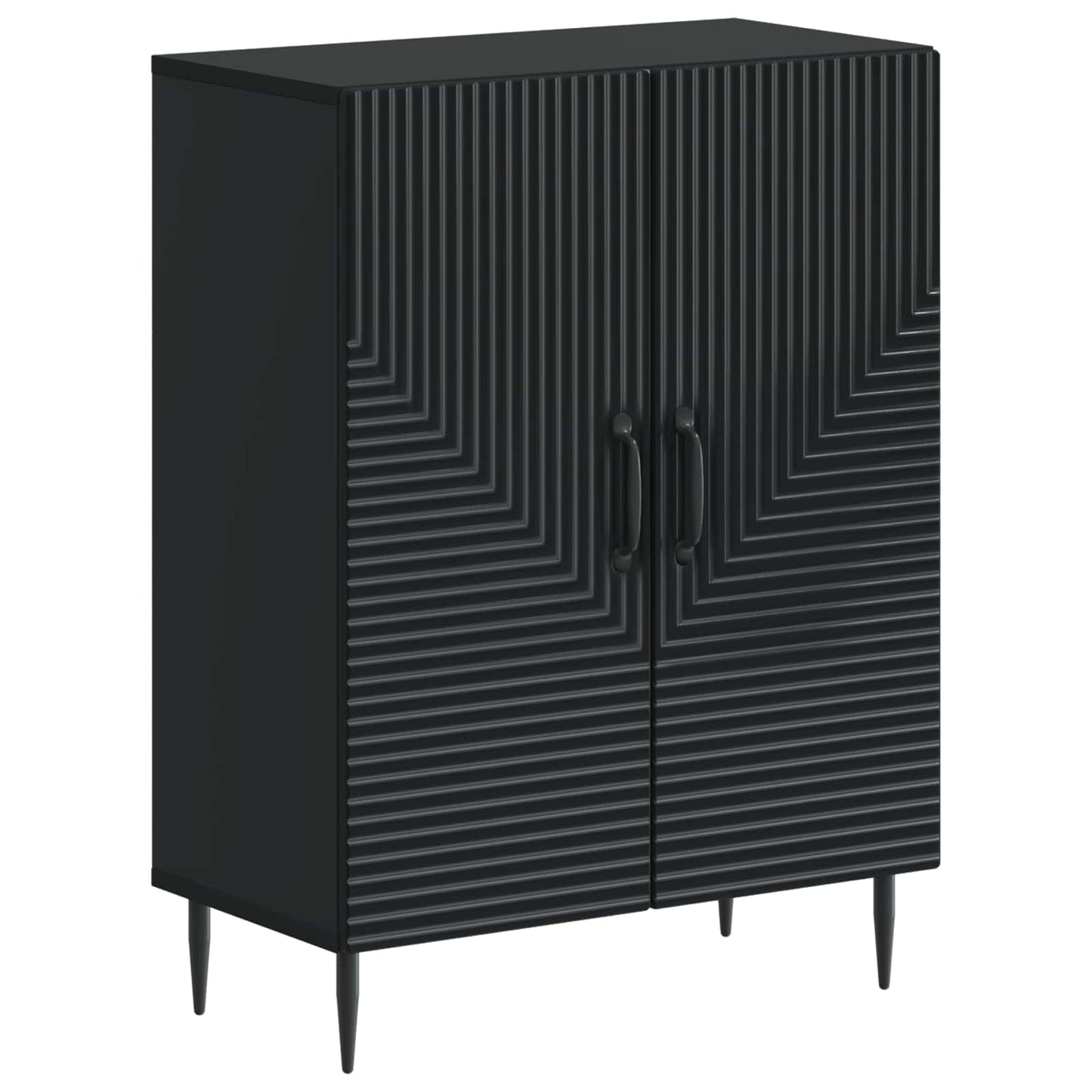 vidaXL Ντουλάπι Αποθήκευσης Μπάνιου HAARLEM Μαύρο 59,5 x 31 x 80 εκ
