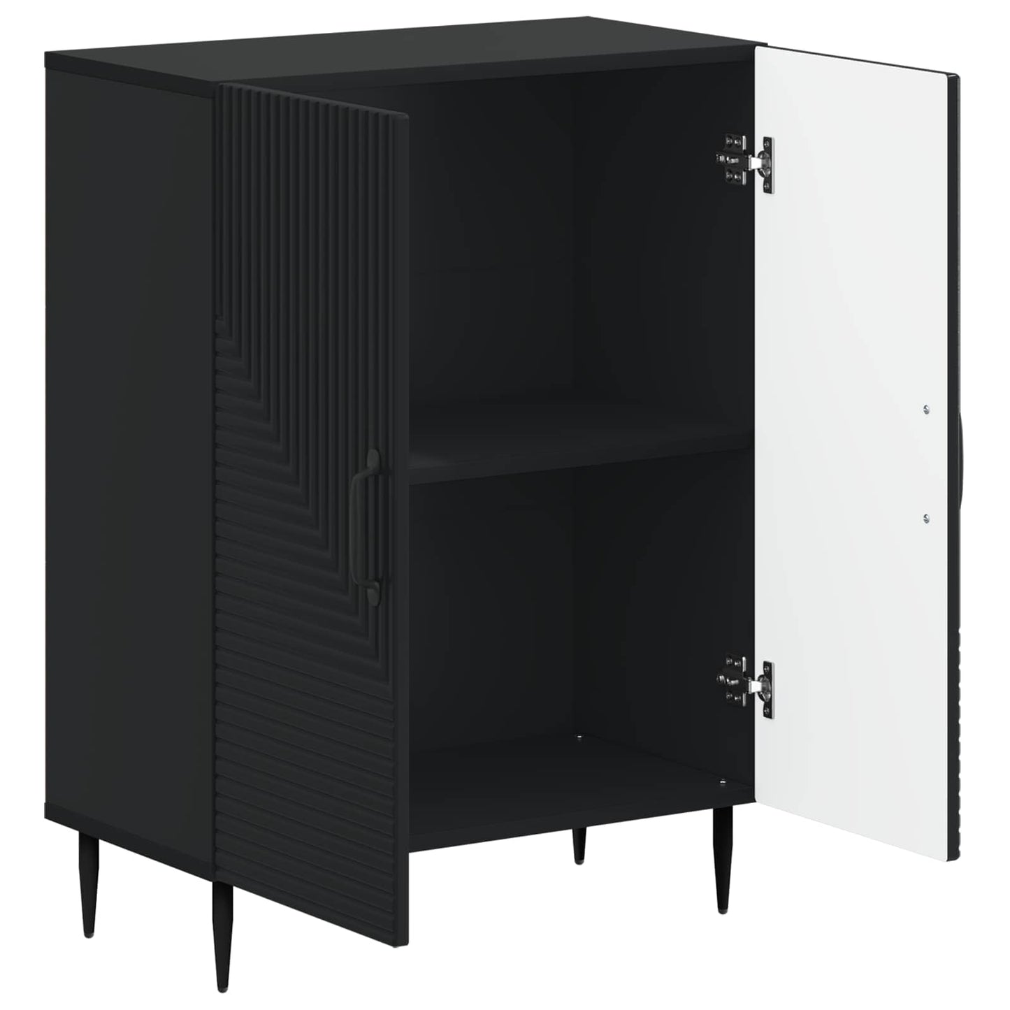 vidaXL Ντουλάπι Αποθήκευσης Μπάνιου HAARLEM Μαύρο 59,5 x 31 x 80 εκ