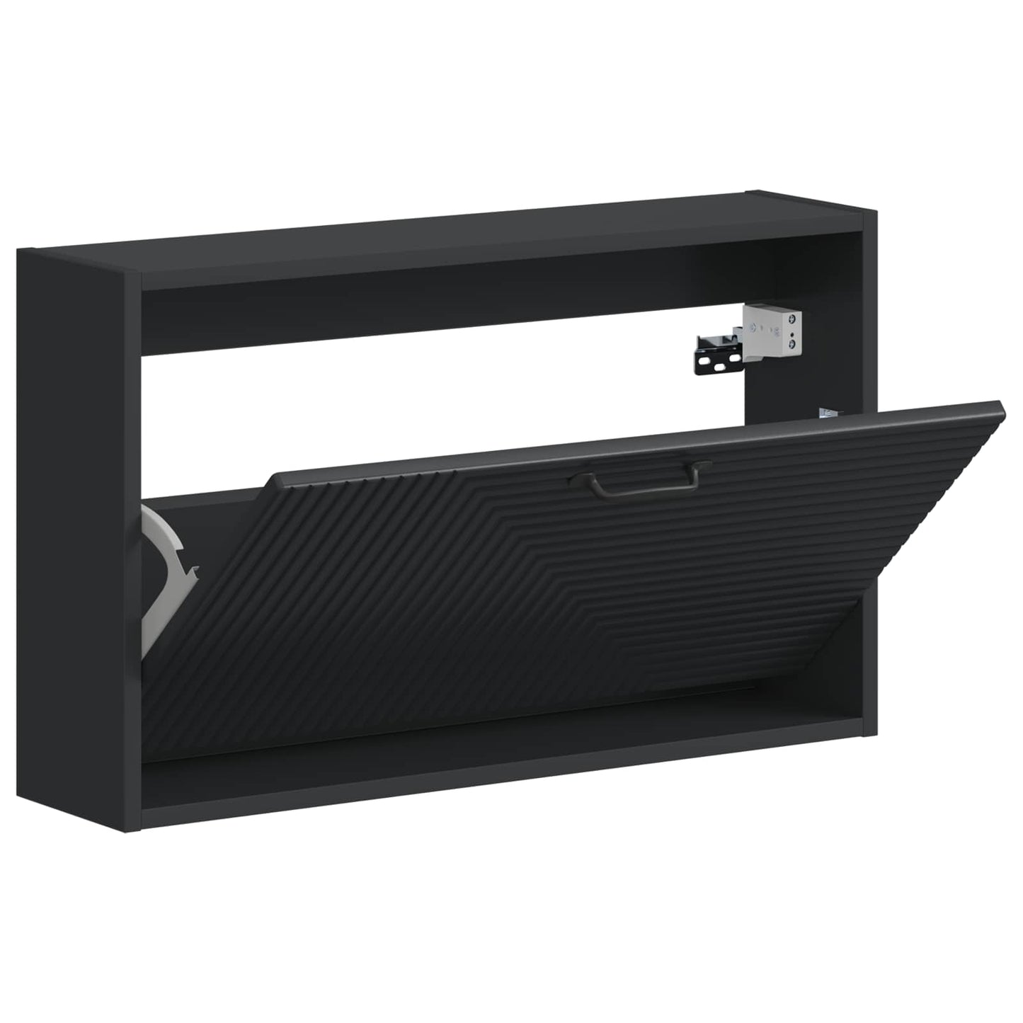 vidaXL Τοίχου Ντουλάπα Παπουτσιών HAARLEM 71 x 17 x 43 εκ Μαύρο