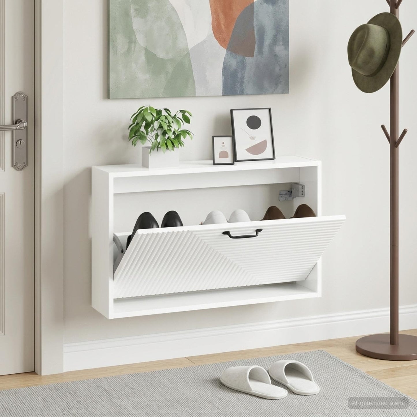 vidaXL Τοίχου Ντουλάπα Παπουτσιών HAARLEM 71 x 17 x 43 εκ
