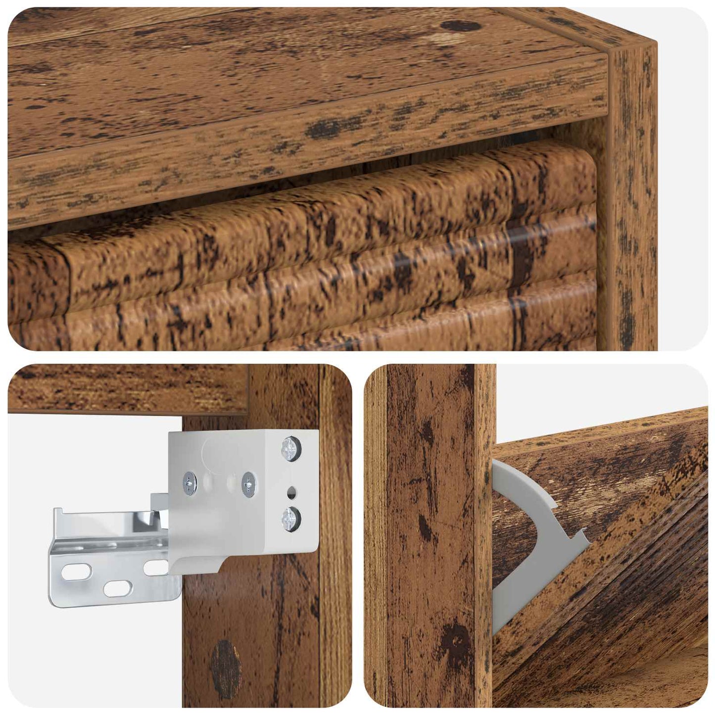 vidaXL Τοίχου Ντουλάπα Παπουτσιών HAARLEM 71 x 17 x 43 εκ