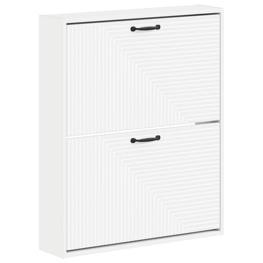 vidaXL Τοίχου Ντουλάπα Παπουτσιών HAARLEM 71 x 17 x 86 εκ. Λευκό