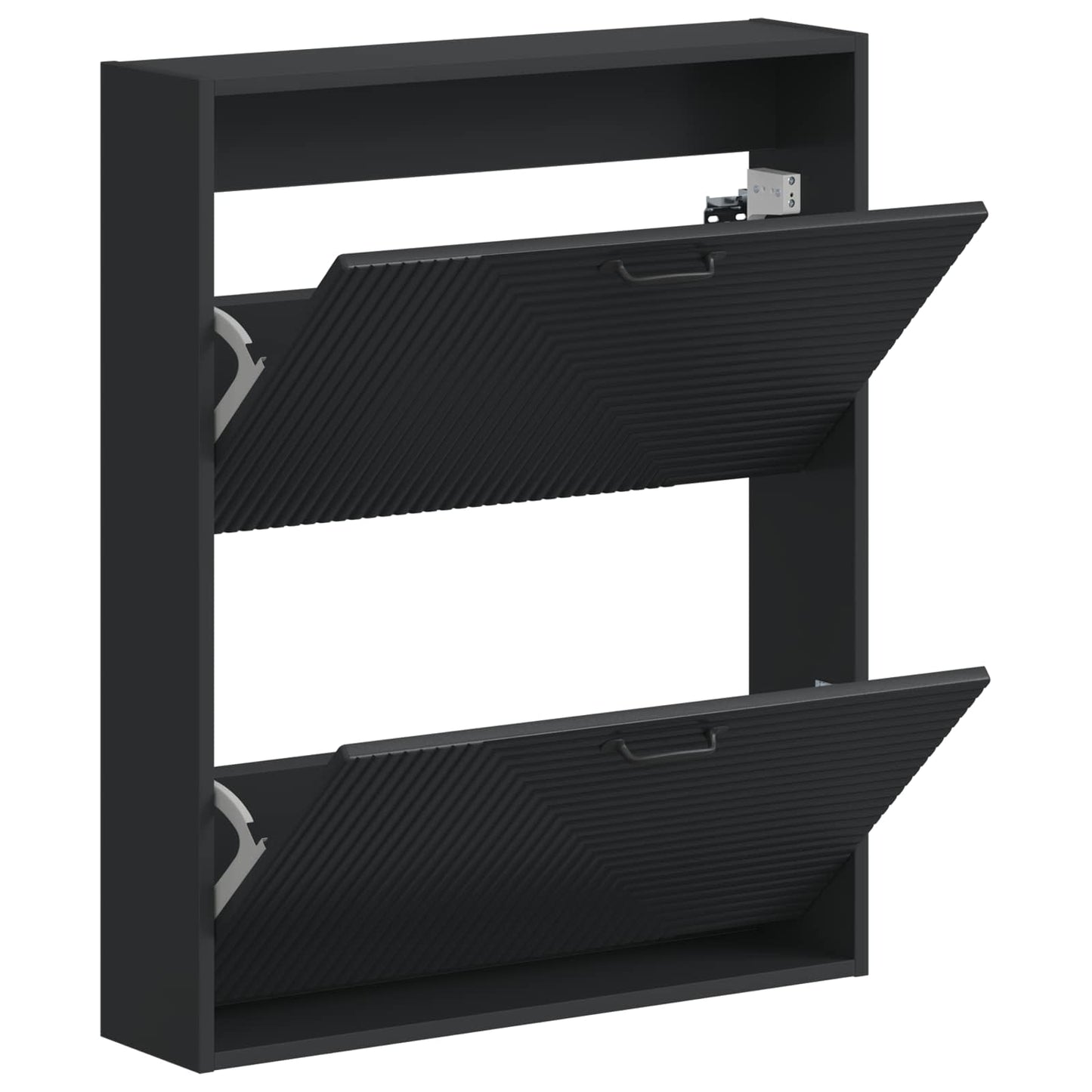 vidaXL Τοίχου Ντουλάπα Παπουτσιών HAARLEM 71 x 17 x 86 εκ. Μαύρο