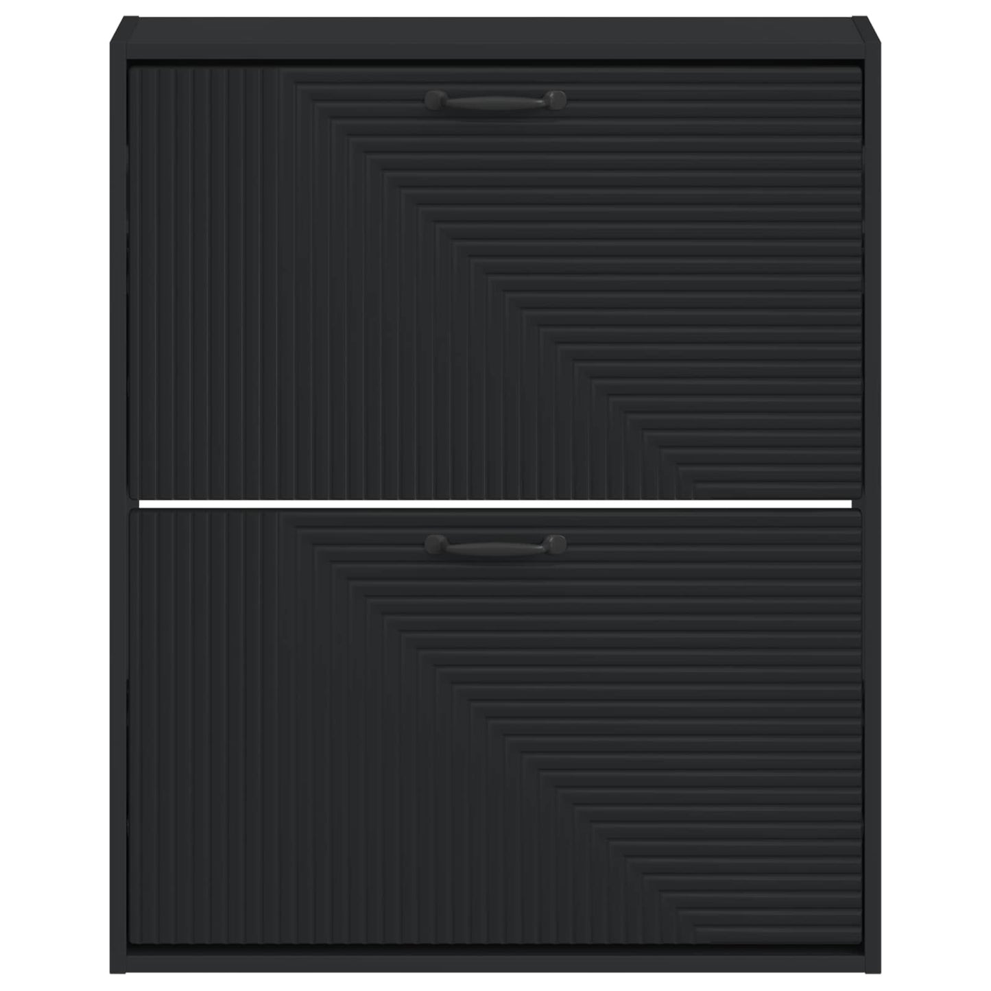 vidaXL Τοίχου Ντουλάπα Παπουτσιών HAARLEM 71 x 17 x 86 εκ. Μαύρο