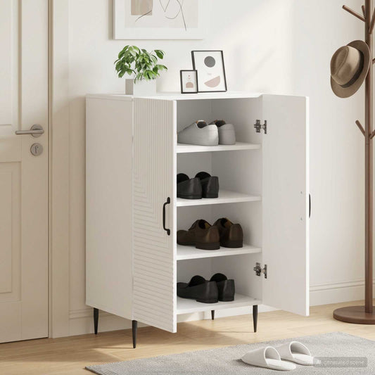 vidaXL Ντουλάπα Παπουτσιών HAARLEM 59,5 x 39,5 x 89,5 εκ Λευκό