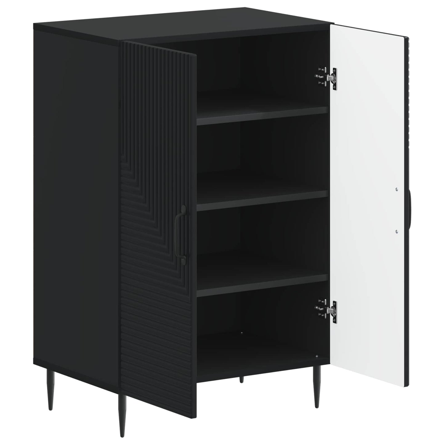 vidaXL Ντουλάπα Παπουτσιών HAARLEM 59,5 x 39,5 x 89,5 εκ Μαύρο