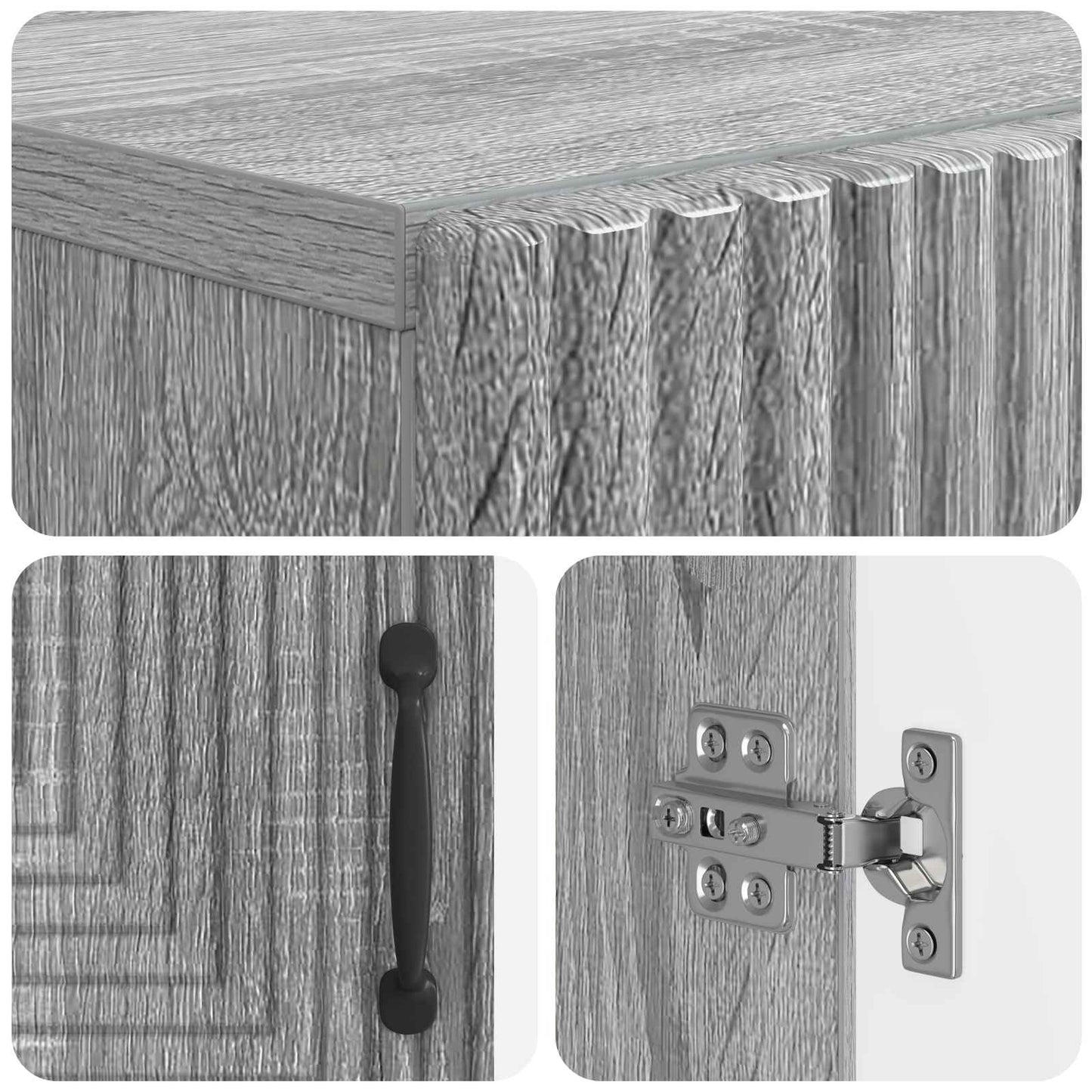 vidaXL Ντουλάπα Παπουτσιών HAARLEM 59,5 x 39,5 x 89,5 εκ Γκρι Sonoma