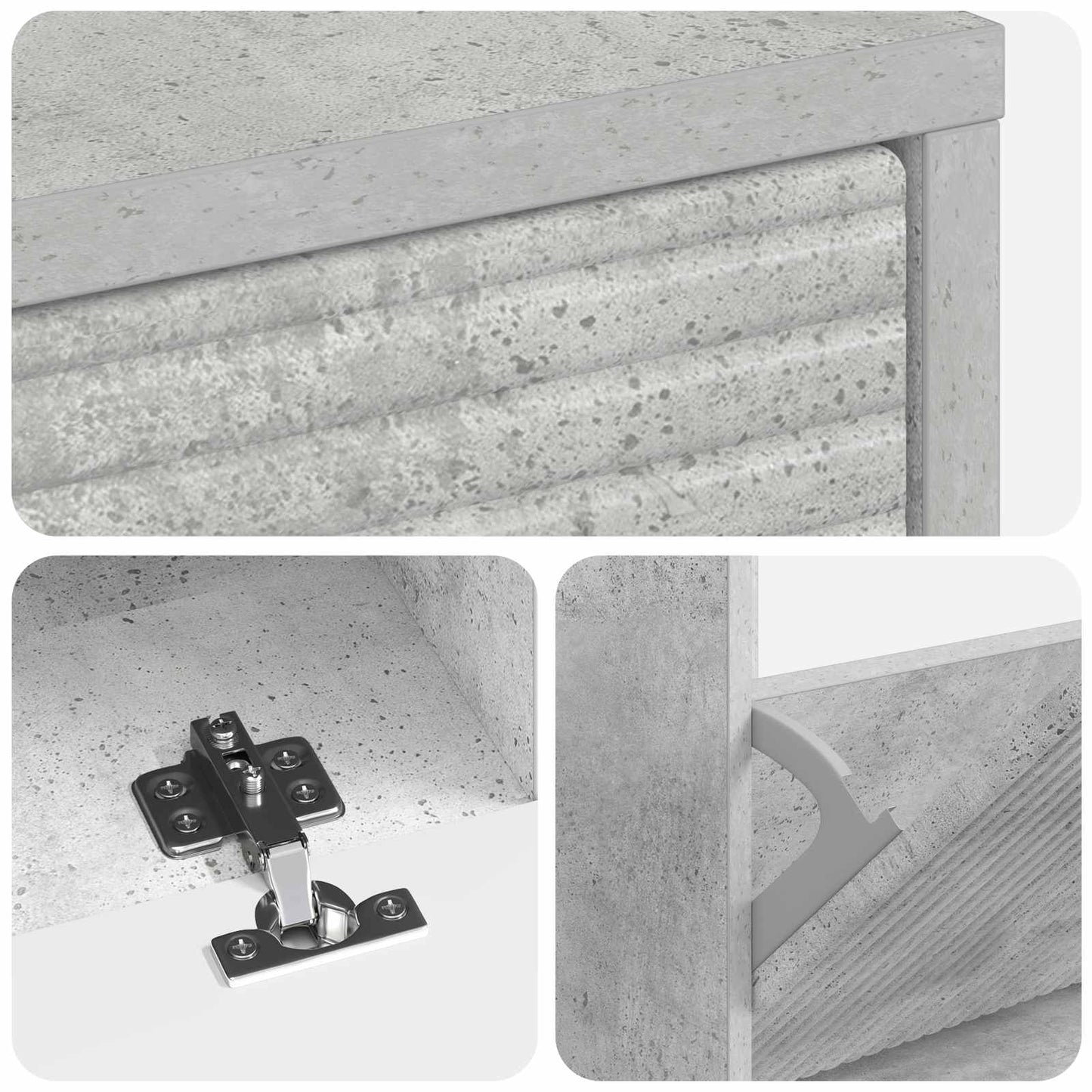 vidaXL Ντουλάπα Παπουτσιών HAARLEM 78 x 24 x 103 εκ. Γκρι Σκυροδέματος