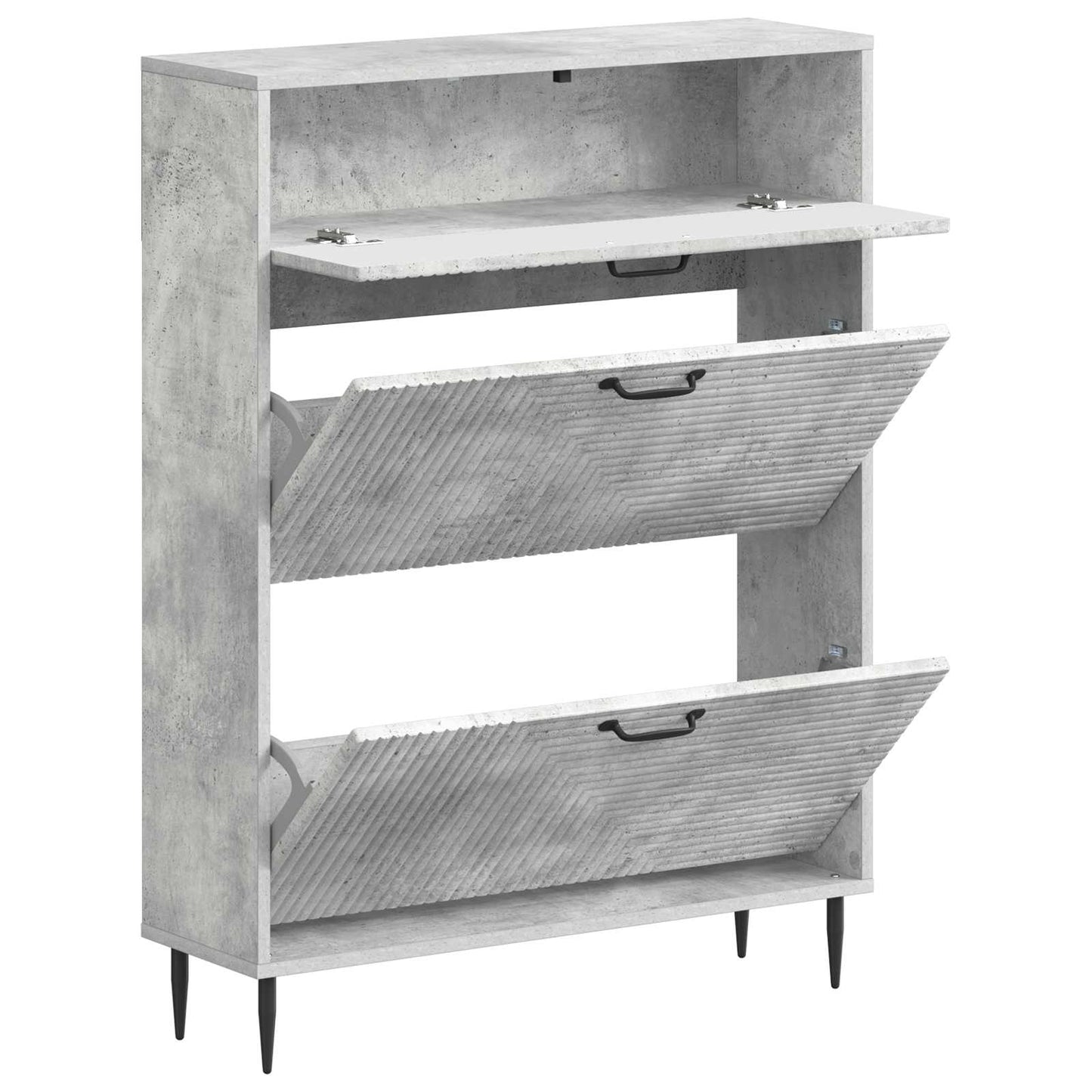 vidaXL Ντουλάπα Παπουτσιών HAARLEM 78 x 24 x 103 εκ. Γκρι Σκυροδέματος
