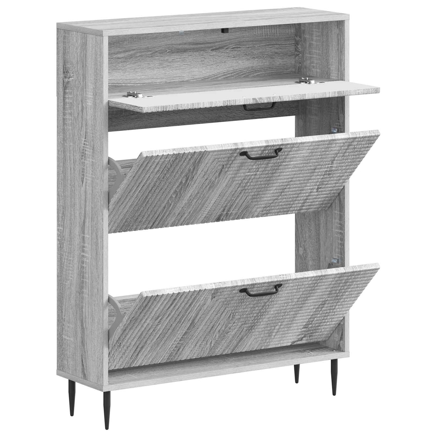 vidaXL Ντουλάπα Παπουτσιών HAARLEM 78 x 24 x 103 εκ. Γκρι Sonoma