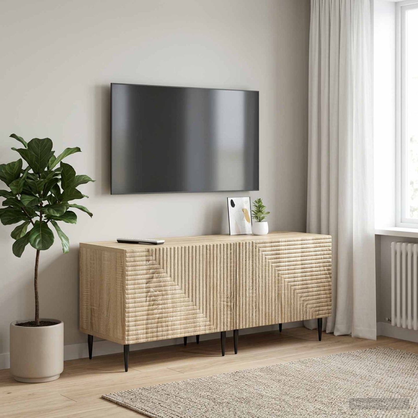 vidaXL Ντουλάπι TV Sonoma Δρυς Επεξεργασμένο Ξύλο