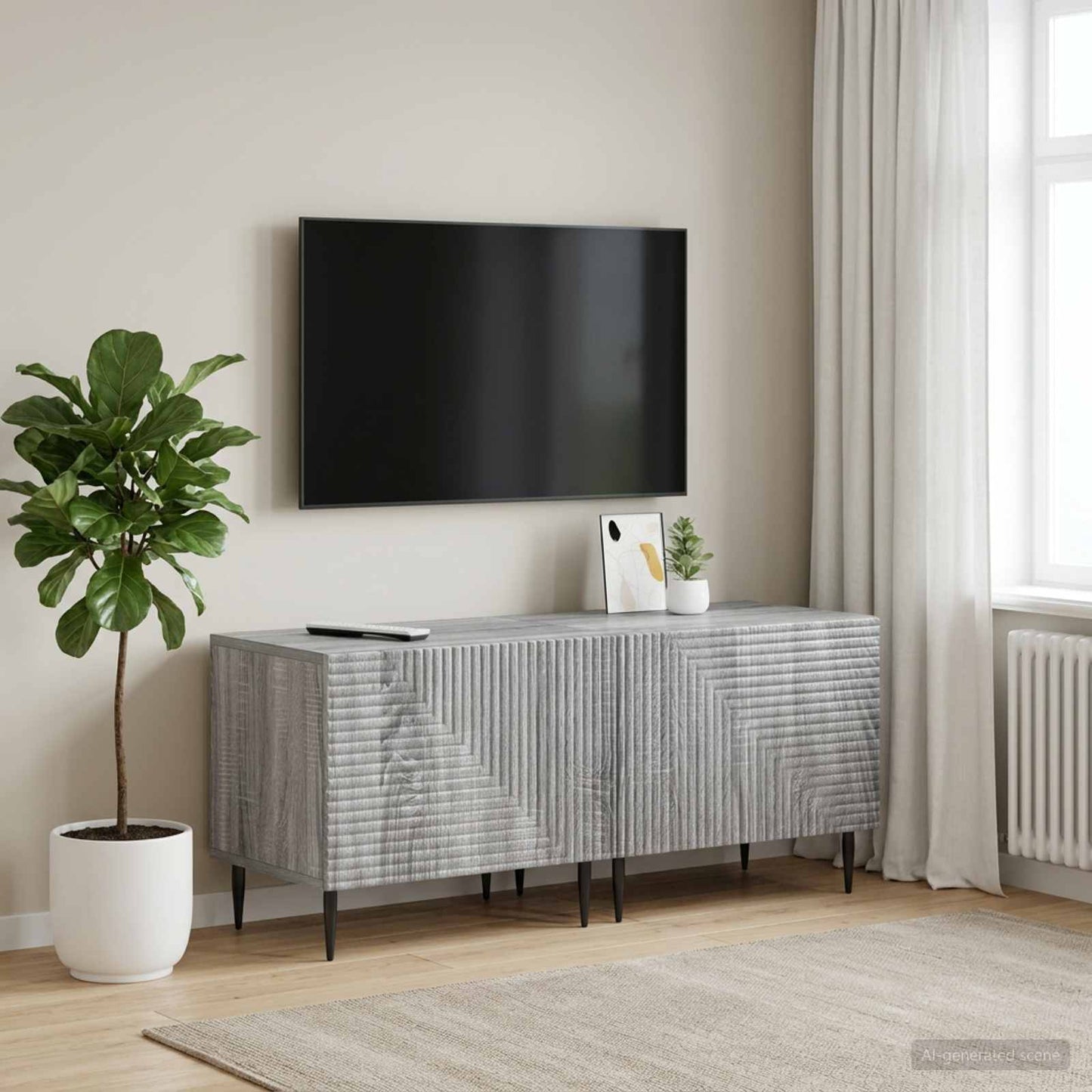 vidaXL Ντουλάπι TV Γκρι Sonoma Επεξεργασμένο Ξύλο