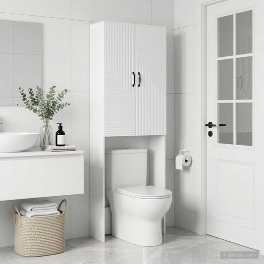 vidaXL Ντουλάπα τουαλέτας HAARLEM Λευκό 66 x 25,5 x 190 εκ.