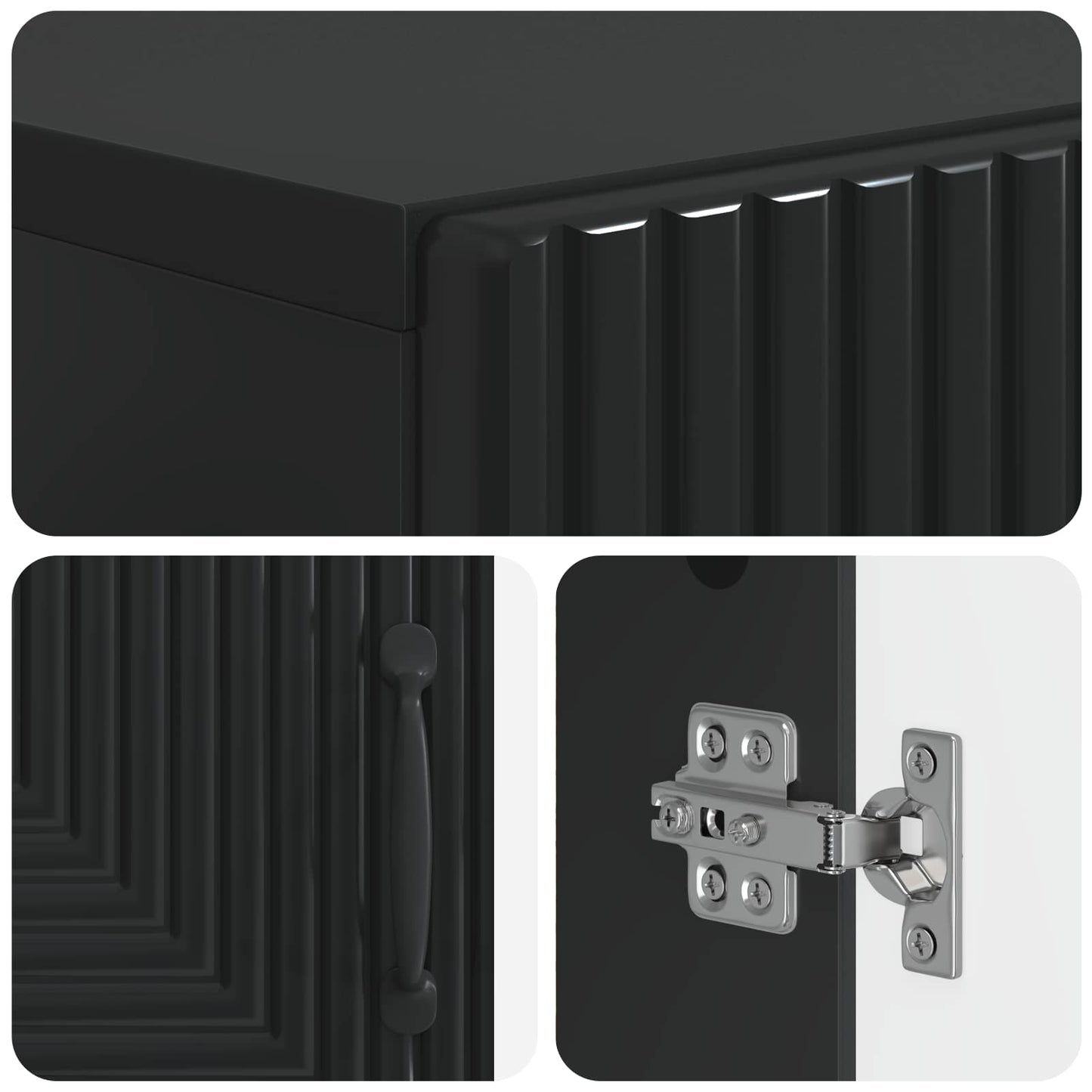 vidaXL Ντουλάπα τουαλέτας HAARLEM Μαύρο 66 x 25,5 x 190 εκ.