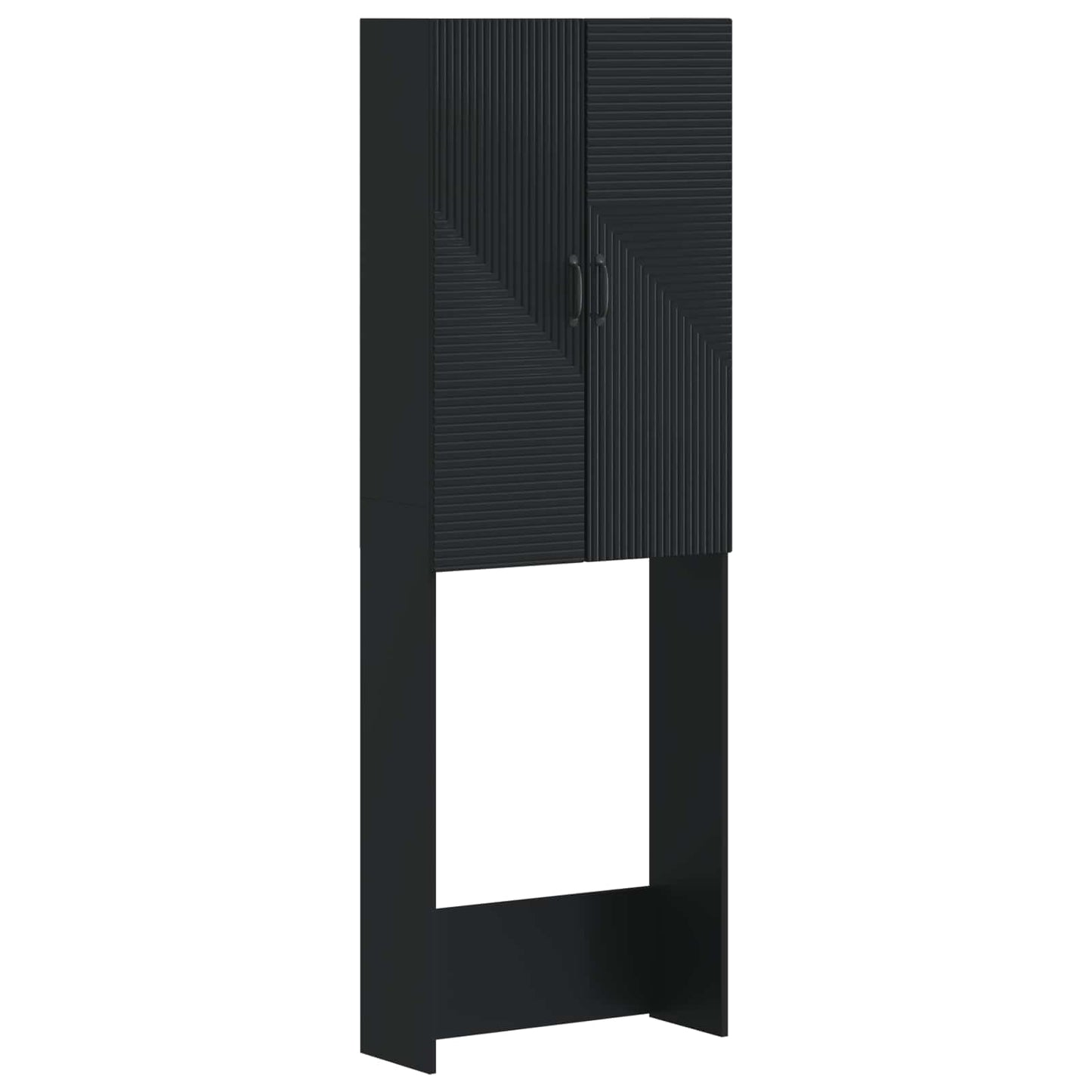 vidaXL Ντουλάπα τουαλέτας HAARLEM Μαύρο 66 x 25,5 x 190 εκ.