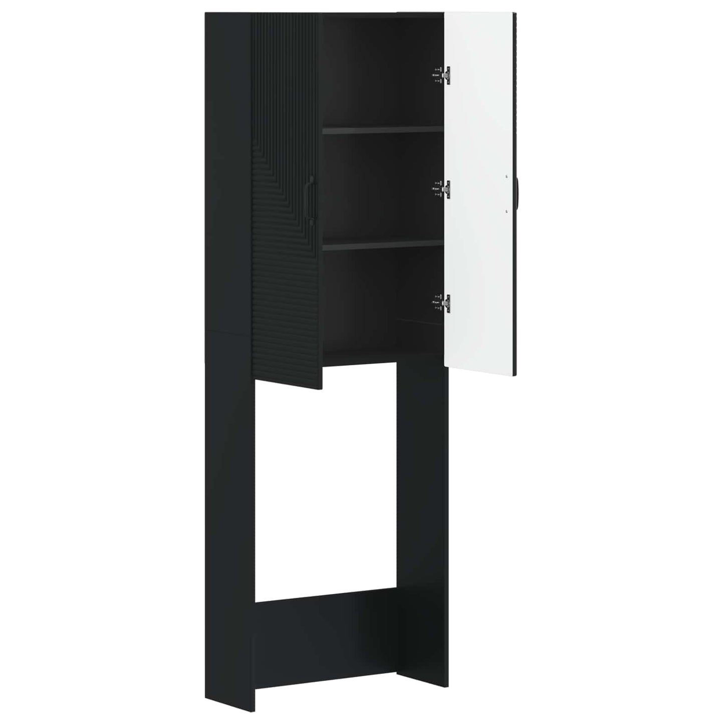 vidaXL Ντουλάπα τουαλέτας HAARLEM Μαύρο 66 x 25,5 x 190 εκ.