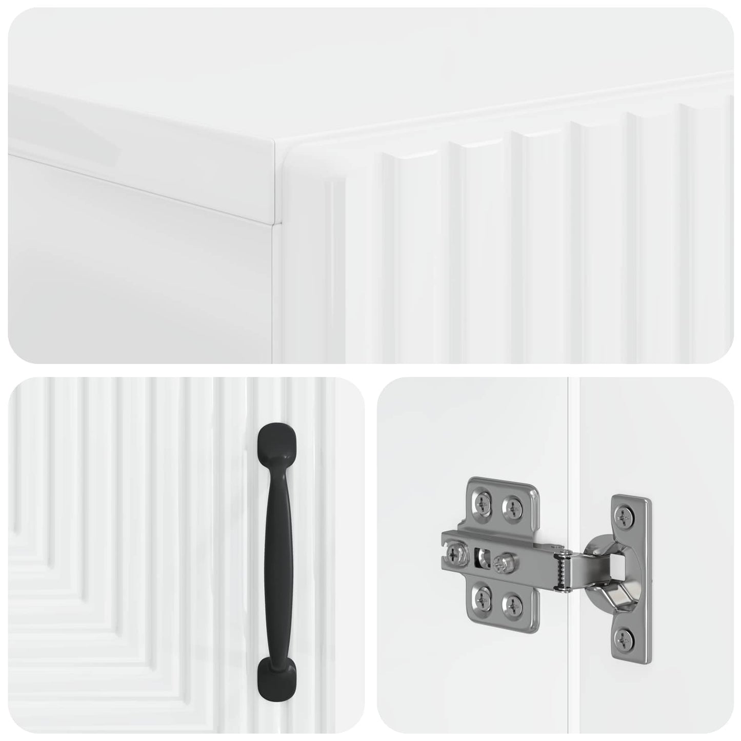 vidaXL Ντουλάπα τουαλέτας HAARLEM Γυαλιστερό Λευκό 66 x 25,5 x 190 εκ.