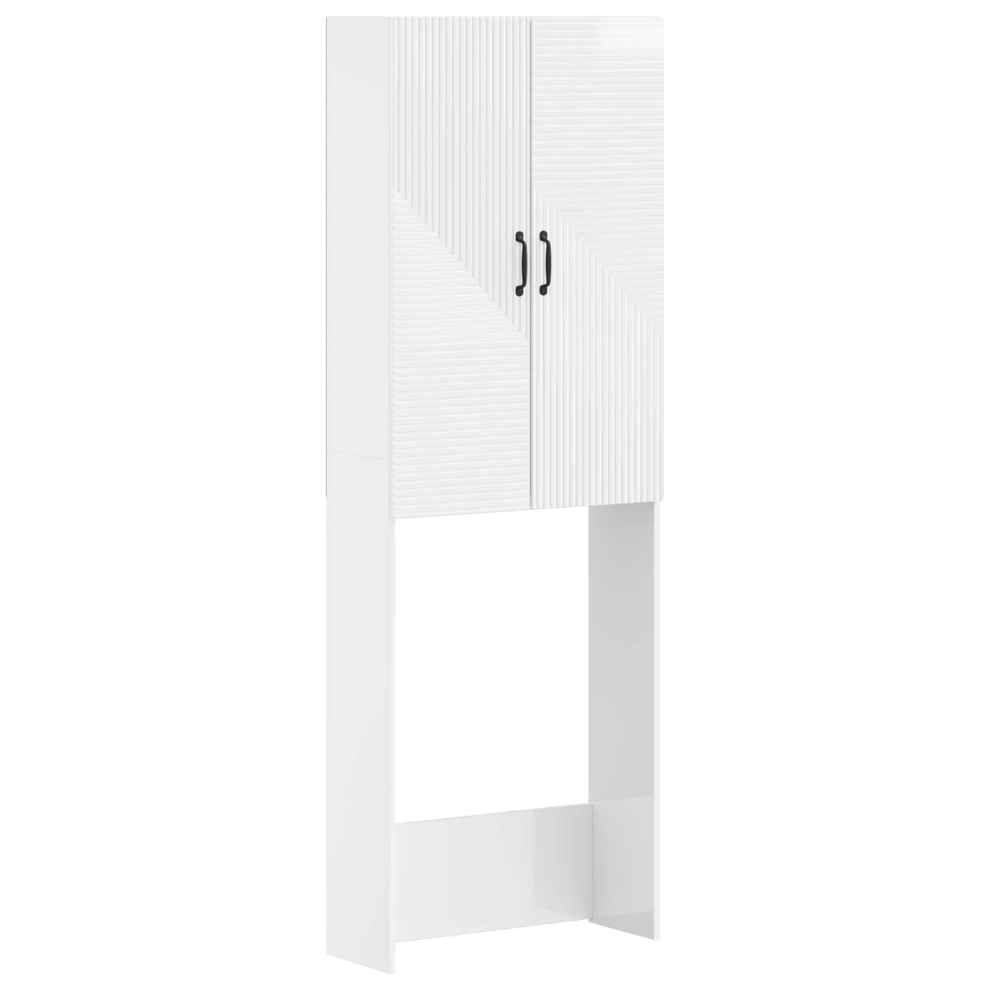 vidaXL Ντουλάπα τουαλέτας HAARLEM Γυαλιστερό Λευκό 66 x 25,5 x 190 εκ.