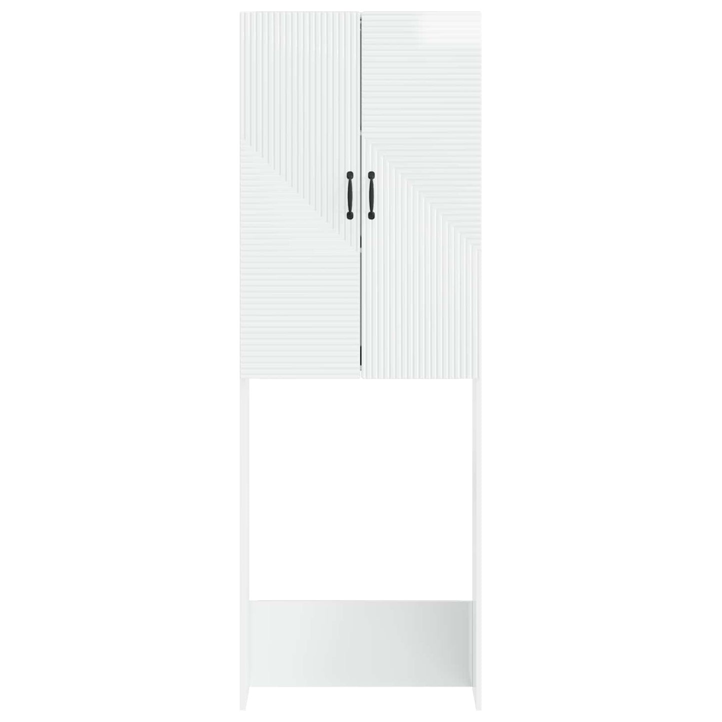 vidaXL Ντουλάπα τουαλέτας HAARLEM Γυαλιστερό Λευκό 66 x 25,5 x 190 εκ.
