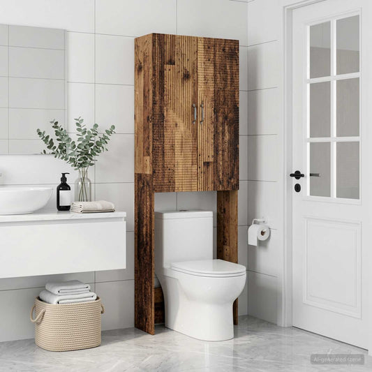 vidaXL Ντουλάπα τουαλέτας HAARLEM Παλαιωμένο ξύλο 66 x 25,5 x 190 εκ.