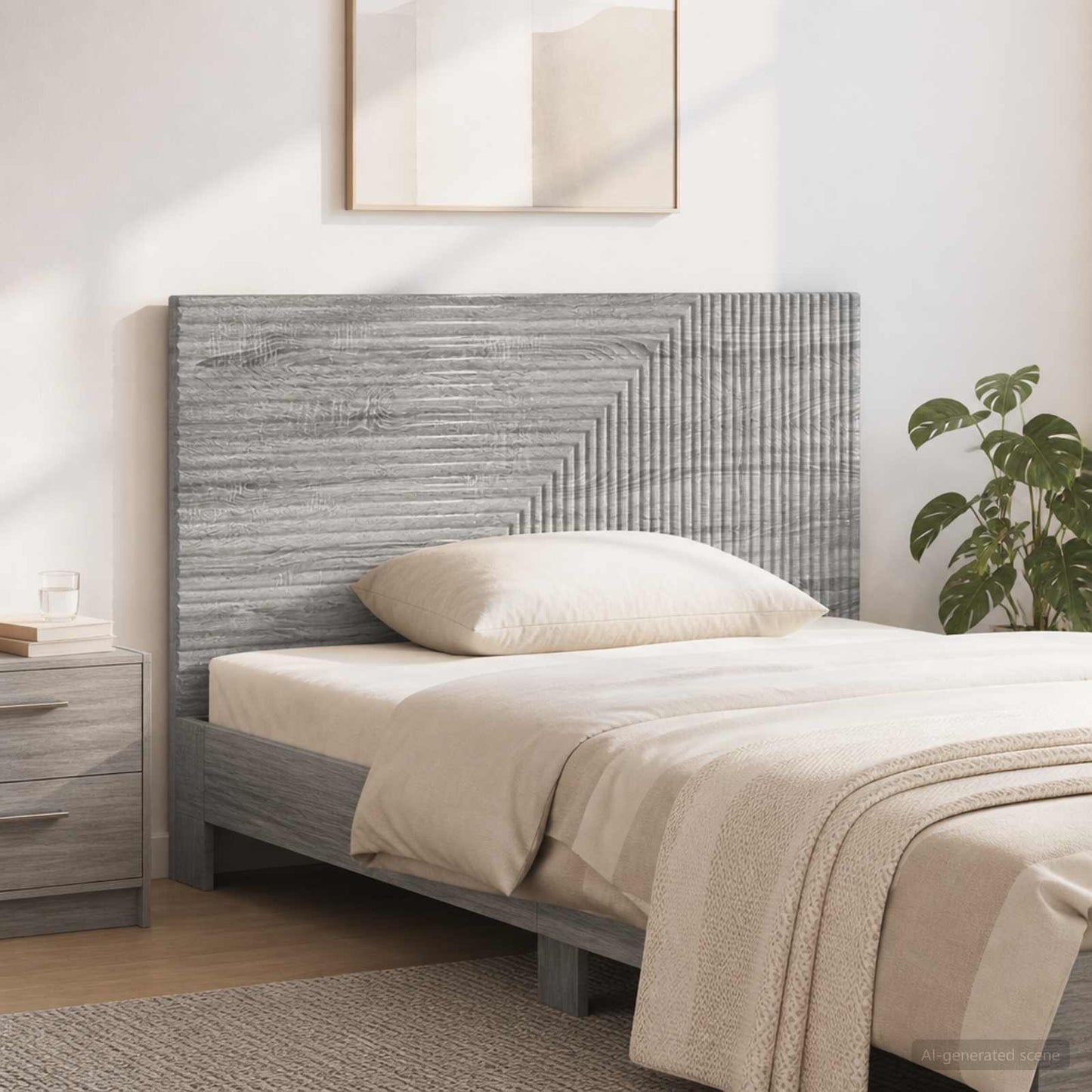 vidaXL Κεφαλάρι Τοίχου HAARLEM Γκρι Sonoma Επεξεργασμένο Ξύλο